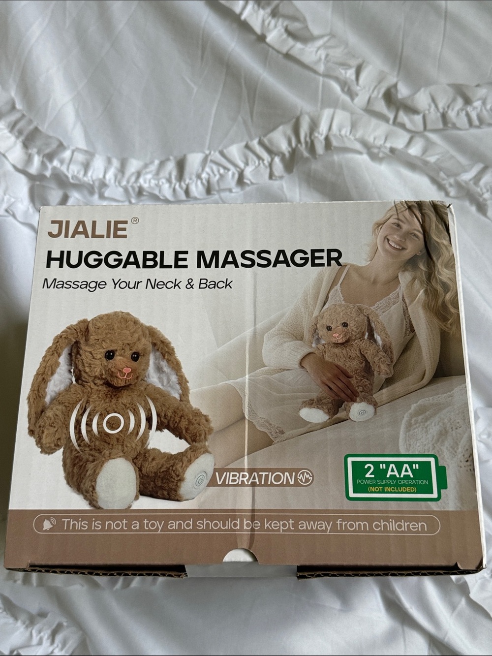 Brown Huggable Bunny Massager for Neck & Back